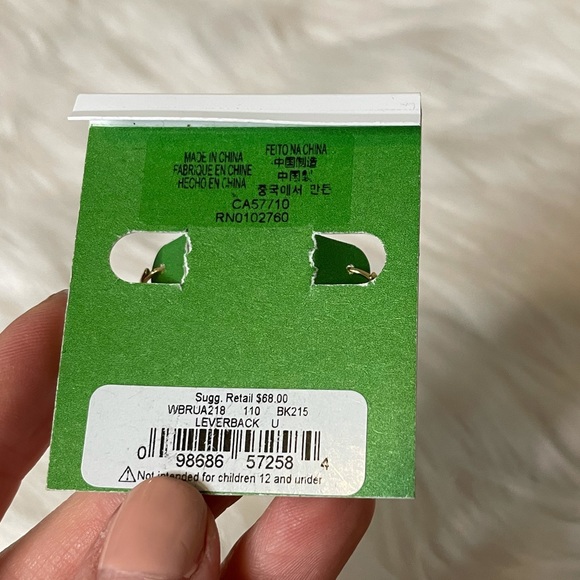 NWT {Kate Spade} Leverback Drop Flower Earrings - Picture 2 of 4